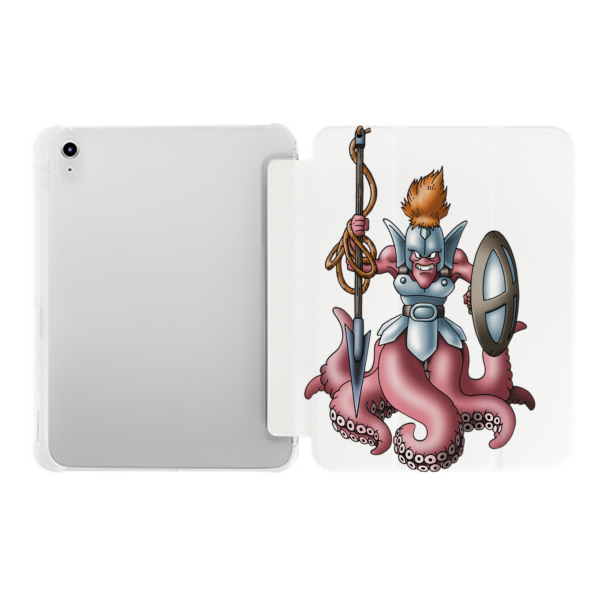 （画像用） ドラゴンクエスト Doragon Kuesuto Dragon Quest IPad ケース ペン収納付き 三つ折りスタンド PUレザー×シリコン 対応機種9.5/10.5/10.9インチ